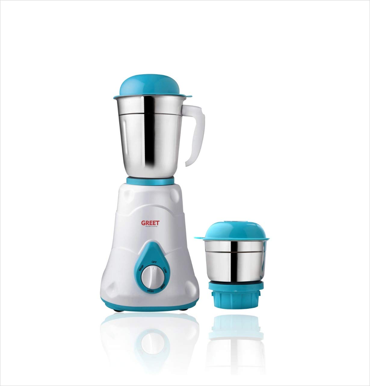 Buy GREET Oreo 500-Watt Mixer Grinder with 3 Jars (White/Blue